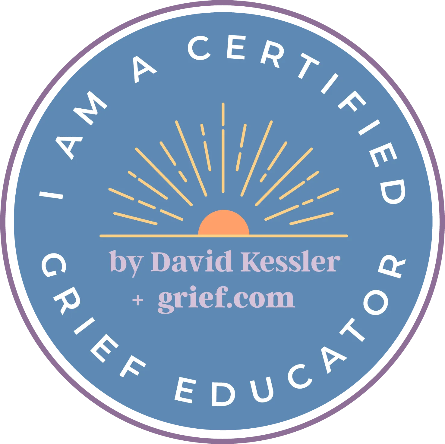 I Am Certified Grief Educator